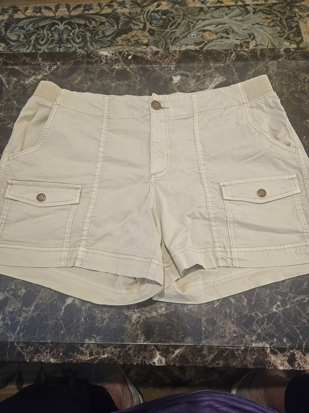 Sonoma Cream Cargo Utility Shorts Size 16 4inch Inseam